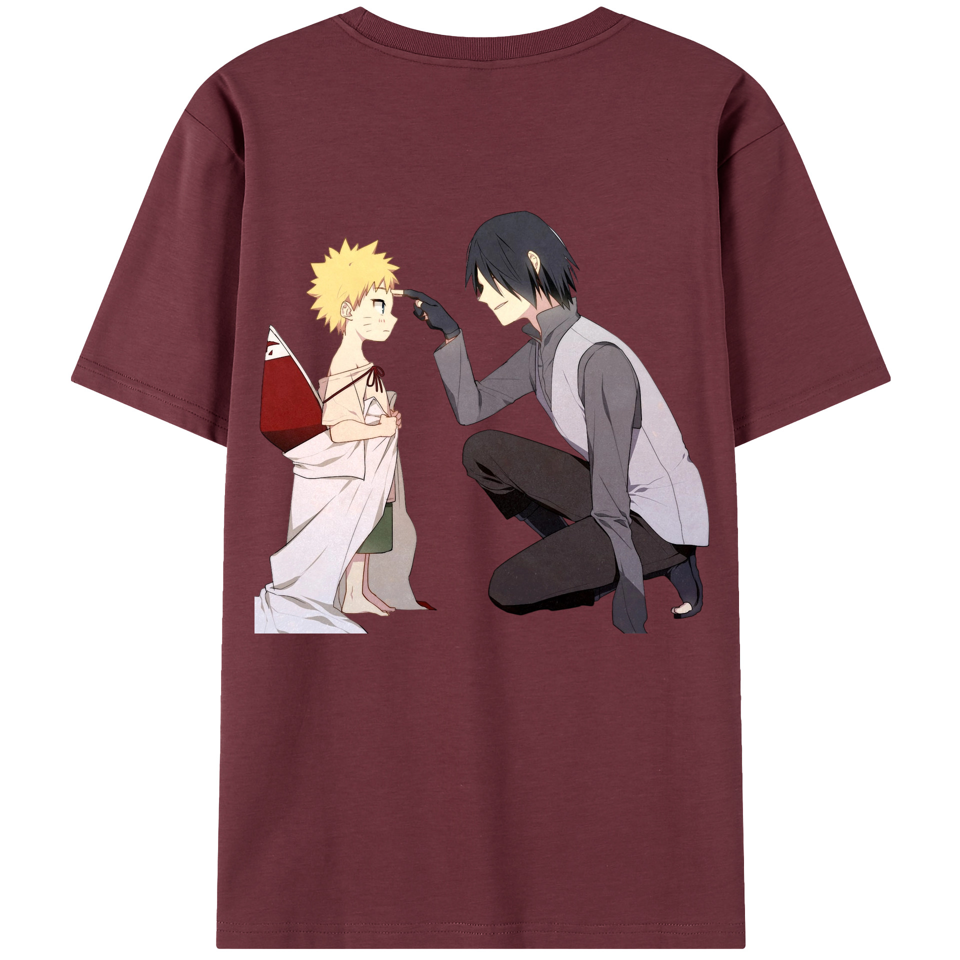 （画像用） NARUTO -ナルト- うちは サスケ Uchiha Sasuke 綿100％半袖Tシャツ（背面プリント）